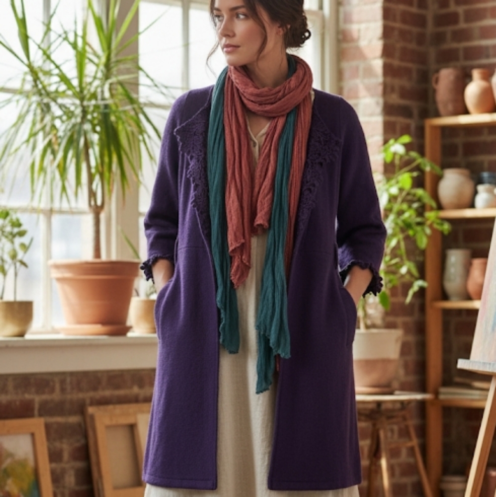 ANTHROPOLOGIE Felted Wool Jacket Size S